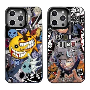 Soul Eater Anime Phone Cases For iPhone 17 16 15 14 13 12 11 Promax Pro Air Plus Gray Matte Silicone Black Cover