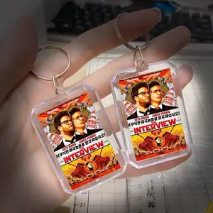 Funny Satirical Movie Keychain – High-Quality Acrylic Keyring, Unique Gift for Movie Fans & Collectors, Stylish & Durable Accessory for Bags & Keys