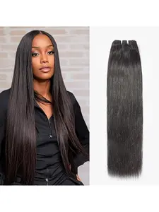 Human Hair Bundles, Raw Hair Bundles,12-30 Inch Straight Bundles Human Hair,100% Unprocessed Brazilian Virgin Hair,Quick Weave,Hair Extensions Natural Black For Women,3X Longer Lifespan