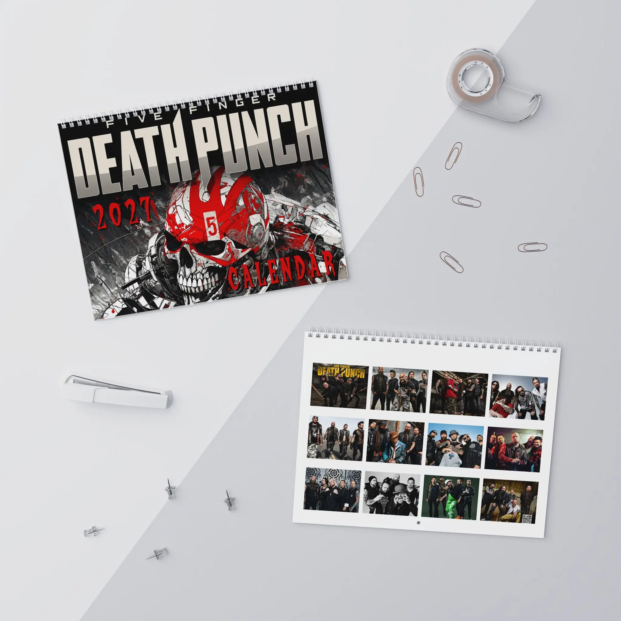Five Finger Death Punch 2027 Calendar, Rock Band Wall Calendar, Heavy Metal Monthly Planner, Gift for Music Fans