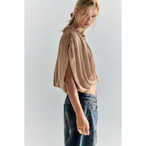 H&M Oversized bubble-hem blouse