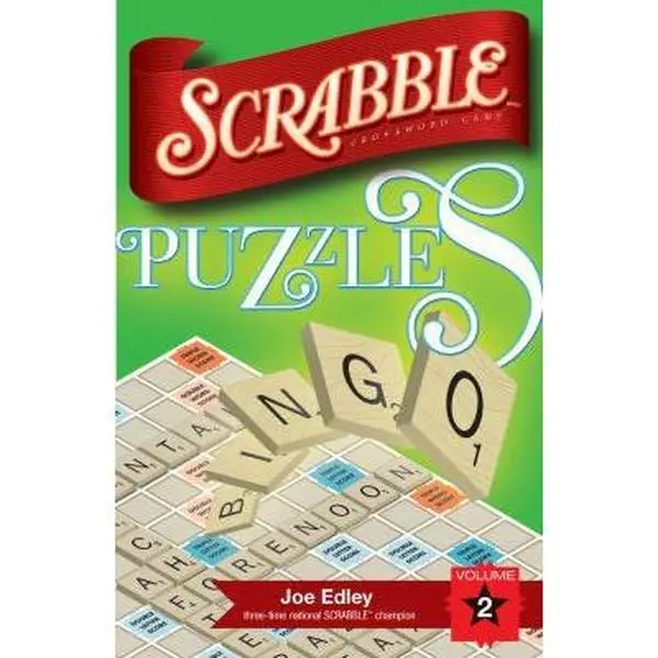 Used Scrabble(tm) Puzzles Volume 2 - Game Board Word Game Book with Letter Tiles - Good Sterling English Paperback by Edley, Joe, Improve Scrabble Skills, Softcover