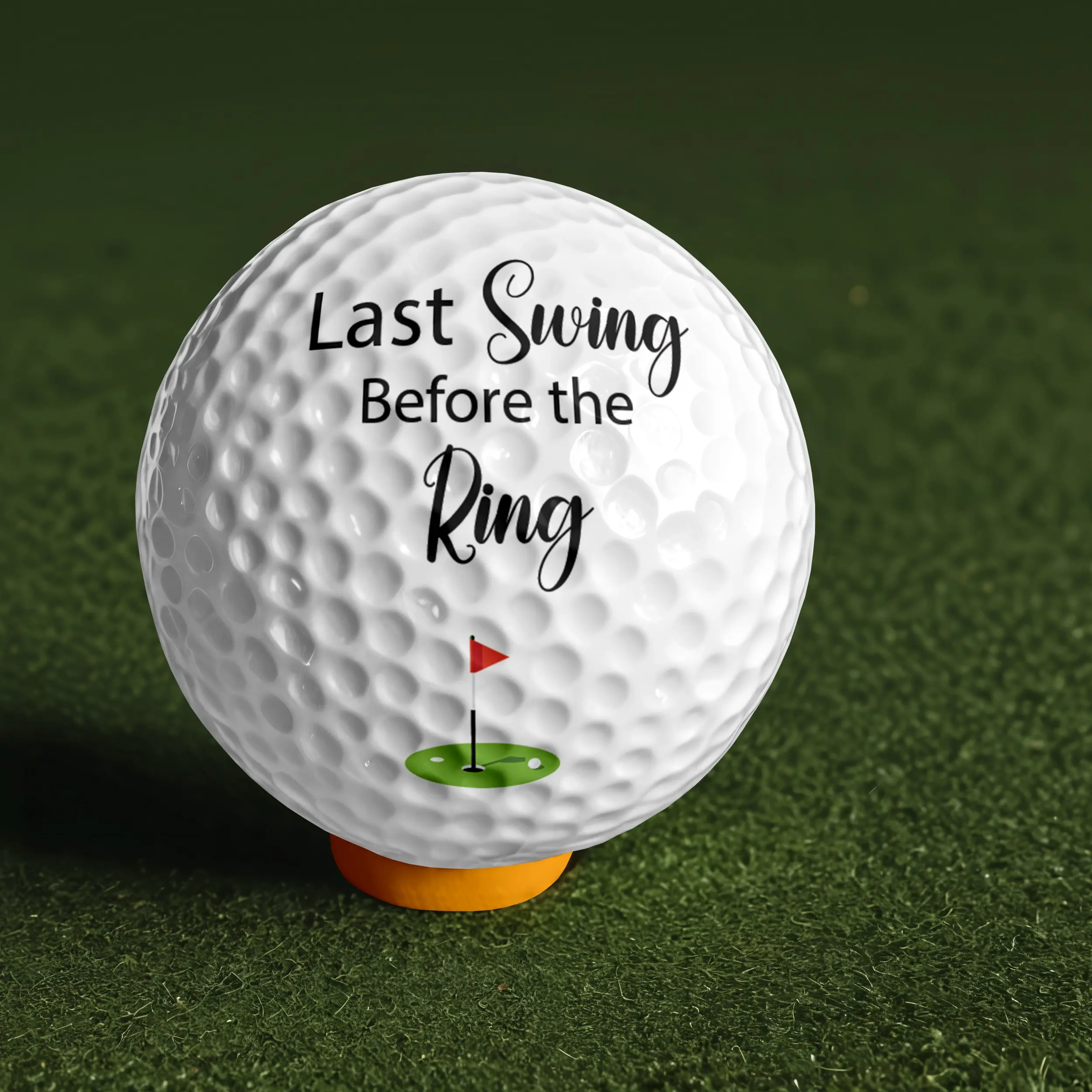 Personalized Golf Ball Set Last Swing Before the Ring Golf Ball | Bachelor Party Gift | Funny Golf Gift for Groom & Groomsmen, Custom Golf Ball