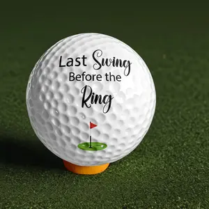 Personalized Golf Ball Set Last Swing Before the Ring Golf Ball | Bachelor Party Gift | Funny Golf Gift for Groom & Groomsmen, Custom Golf Ball