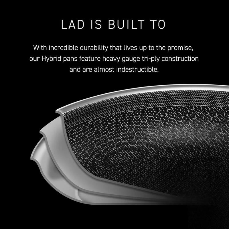 HexClad Hybrid Nonstick 12-Quart Stockpot with Tempered Glass Lid, Stay-Cool Handles, Dishwasher-Friendly, Oven-Safe Up to 900°F, Induction Ready, Compatible with All Cooktops