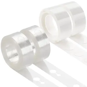 KICNIC Balloon Arch Strip Kit for Garland, 32.8 Feet Balloon Tape Strips and 200 Glue Point Dot Stickers for Party Wedding Birthday Baby Shower Decorations Plastic Transparent