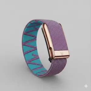Whoop MG/5.0 Pink/Blue Replacement Band - Rose Gold Clasp/Hook/Link - One/Peak/Life Wearable