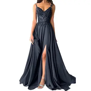 Strapless Vneck Evening Gown European And American Style