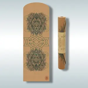 Premium Thick Natural CORK YOGA MAT, Eco-Friendly Nonslip Cork Yoga Mat-100% Tree Rubber Bottom Yoga Mat, Pilates Mat, Eco Mat Large