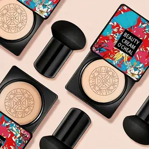 Mushroom Head Air Cushion BB Cream - Full Coverage Moisturizing Foundation, Natural Long-Lasting Nude Makeup for Daily, Office, Dates & Valentine's Gift