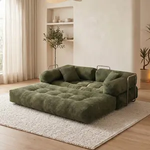 Oversized Boneless 80" Couch, 4-in-in Convertible Floor Sleeper Sofa Bed, Modular Floor Sofa, Convertible Multi-Functional Floor Sofa forLiving Room & Apartment Furniture No Assembly living sectional