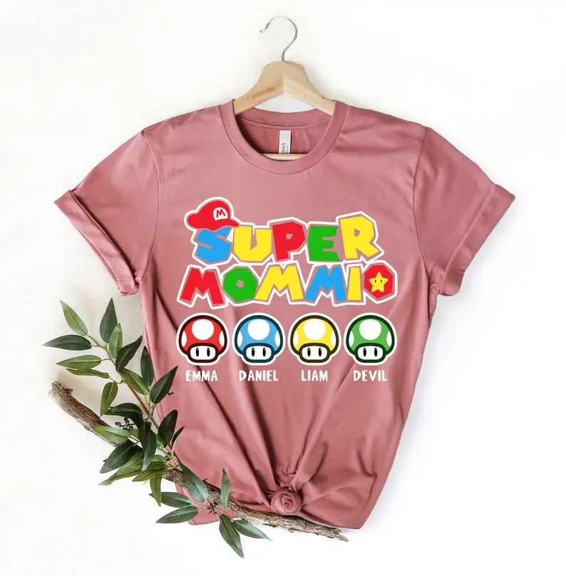 Personalization Super Mommio Shirt, Matching Super mom Shirt, Super Mommio Shirt