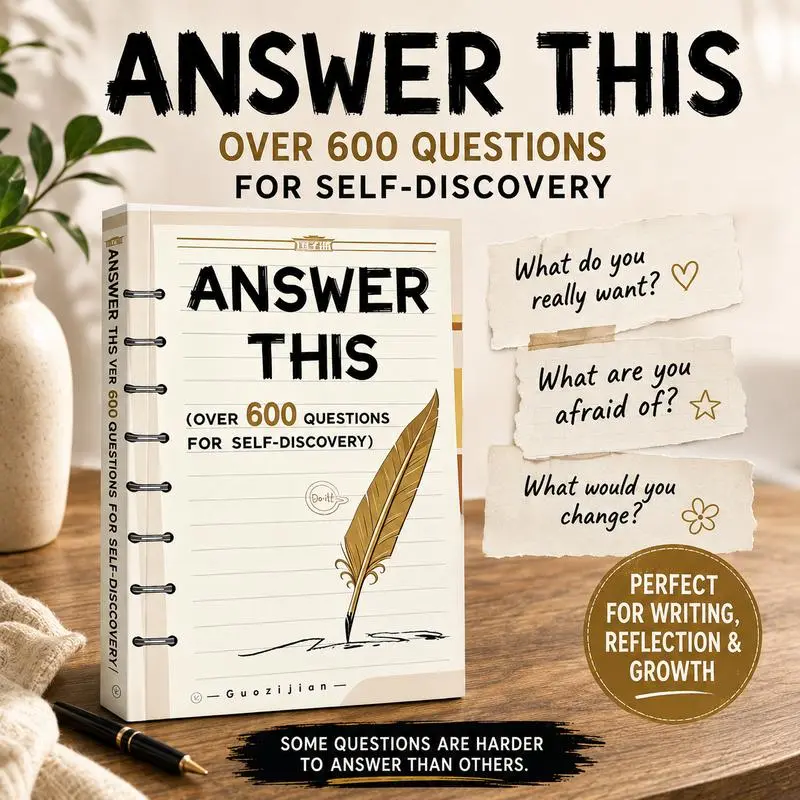 600 Questions Self-Help Paperback Book - Questionnaire, Reflection Aid, Mindfulness Tool, Journaling Resource, Personal Growth Guide, Career Clarity for Graduates (Answer This Humanities & Social Sciences Career Book)