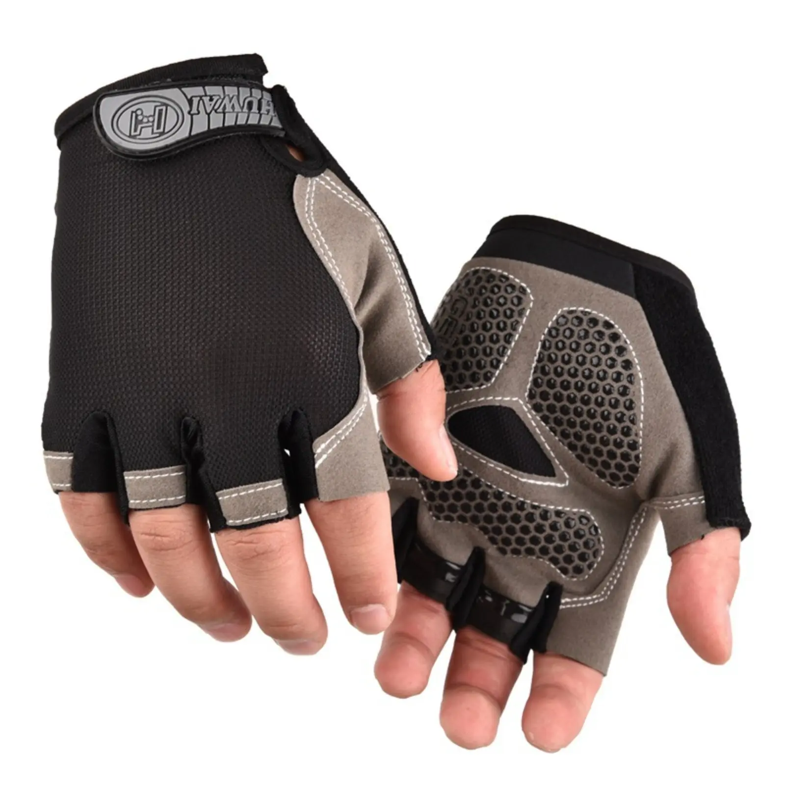 Cycling Sports Gloves — Half-Finger / Short-Finger Bicycle Gloves — Non-Slip Outdoor Riding Gloves