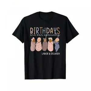 'Birthdays Are Our Specialty' Nurse Tee – Labor & Delivery Pride Shirt, Perfect Gift Idea