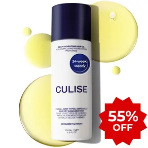CULISE Korean Deep Hydrating Hair Oil for Dry, Damaged, Frizzy - Instantly Controls Frizz, Adds Shine, Softens Split Ends - Lightweight Nourishing Oil, Moisturizing Heat Protectant - 24-Week Supply