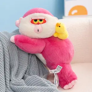 New Kawaii Pink HOUHOU Monkey Series Plush Toys Multiple Styles Fluffy Lovely Monkey Doll Backpack  Cute Gift For Children