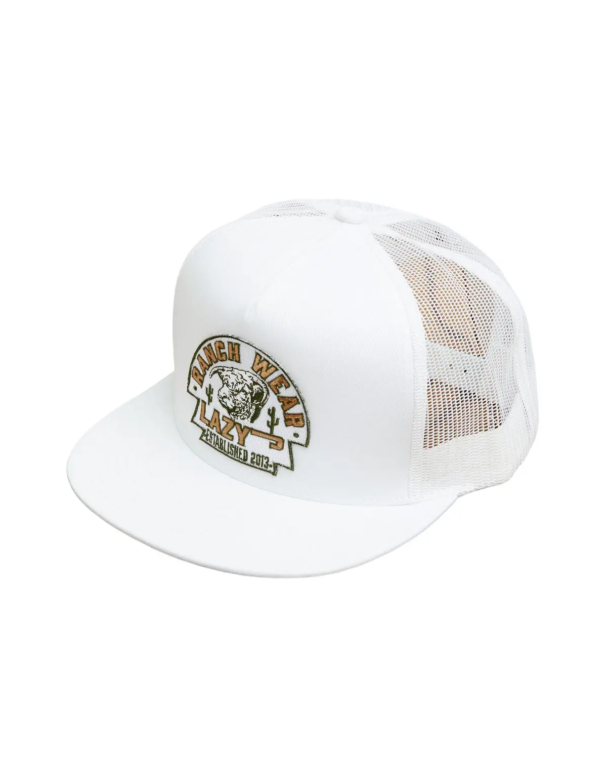 Lazy J Ranch Wear Men's Men'S Arrowhead Ball Cap - White4-Ah-Olv