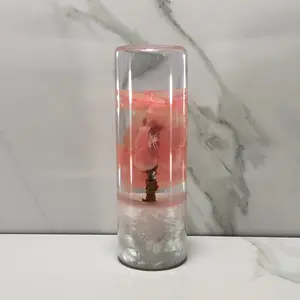 Mr__Grip 4 1/2 Inch Flower Resin Custom Shift Knob Peach Cherry Blossom JDM