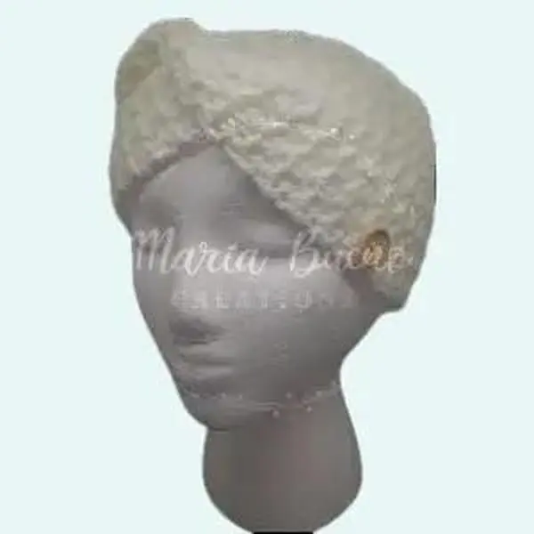 Cozy Crochet Headband with Button Detail - Handcrafted Acrylic Yarn - Stylish and Warm