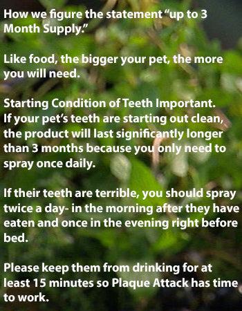 Vets Ref Plaque Attack Pet Dental Spray - 1oz - Multi-Purpose Dental Treatment for Flouride, Calcium & Gingivitis Prevention