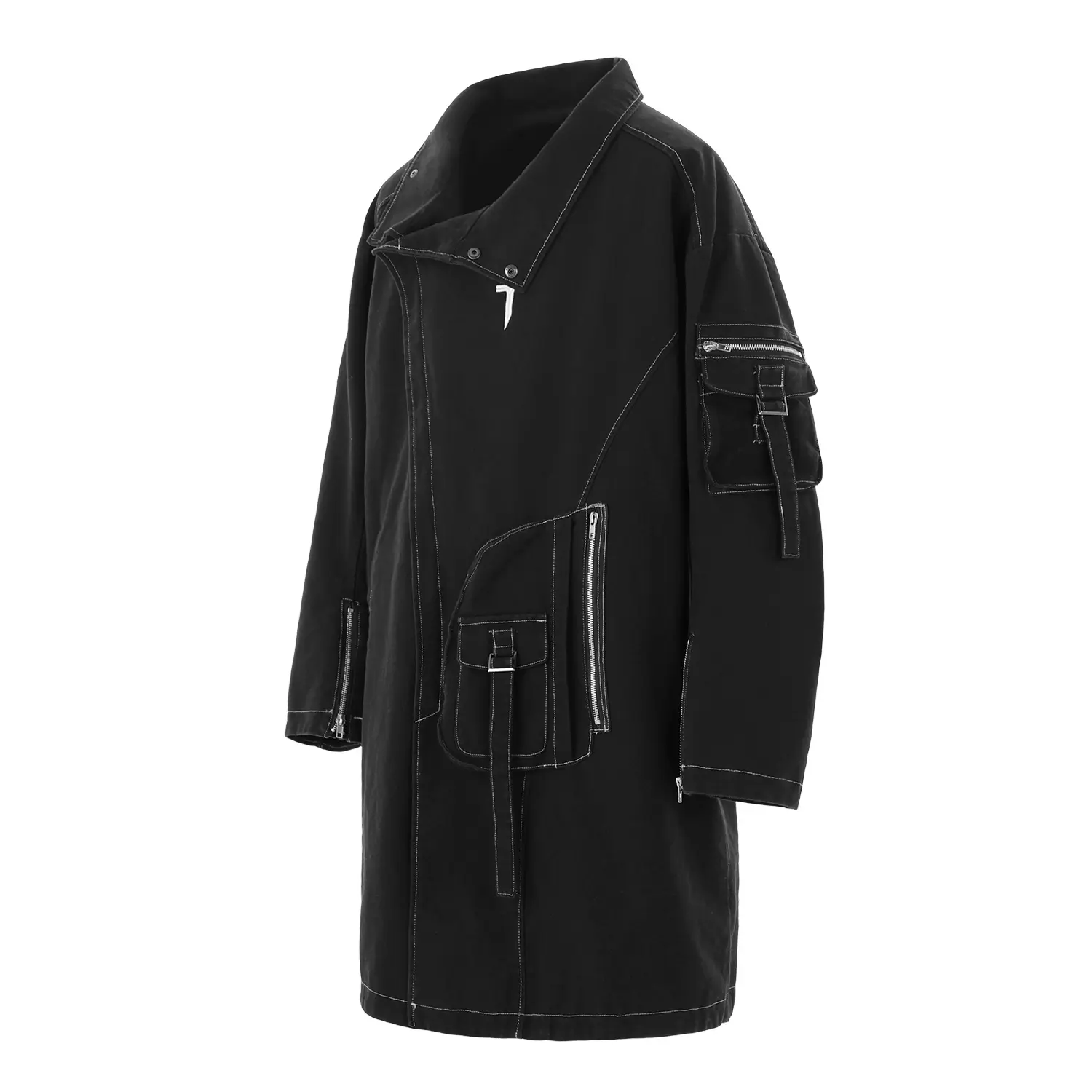 HiJ34 Black Techwear Cargo Trench Coat - TikTok Shop HiJ34 Black Techwear Cargo Trench Coat - TikTok Shop