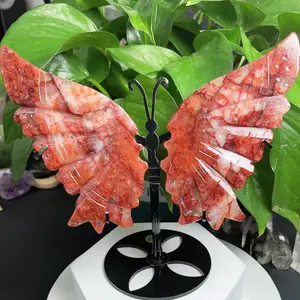 fire quartz butterfly--crystal carvings