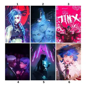 Jinx Set 6 Poster - Riot Champion Print - Arc4ne Posters s2 - Wall Decor Decoration Artistic wall decor new Ornaments Room poster Photo