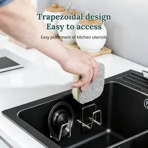 6 Counts Stainless Steel Sponge Holder for Kitchen Sink, suitable for kitchen sink organization