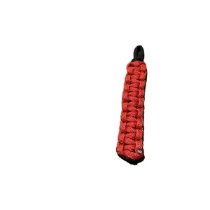 Keychain Paracord Red Black Durable Stylish