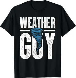 100% Cotton Mens Weather Forecaster Meteorologist Weather Guy Weatherman T-Shirt