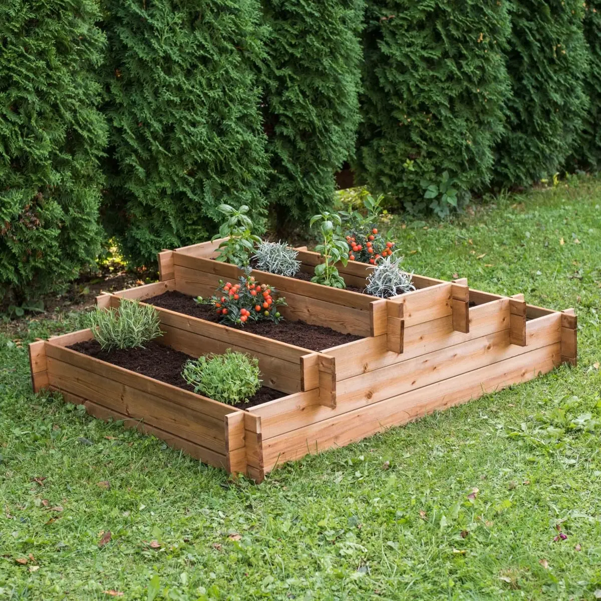 Tierra Garden 4439 Tiered Five Section Raised Bed 55'L x 44.5'W x 14.6'H, 28 lbs