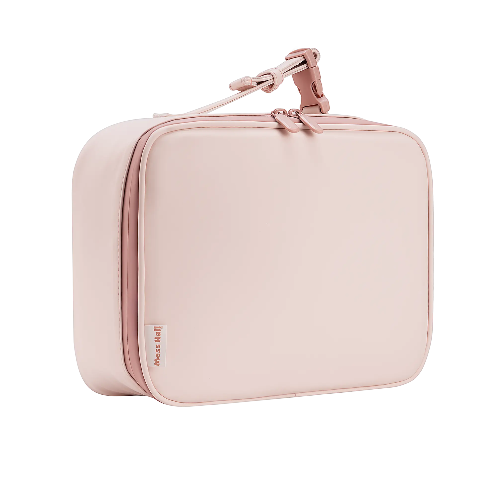 Mess Hall Insulated Tableware Rose Quartz Soft Pink Lunch Bag, Leak-Resistant Cooler Lunch Box with AirTag Pouch, Hidden Stash Pocket, Adjustable Handle, Easy-Clean Design for Men, Outdoor School Office Use for Women, Men, Kids