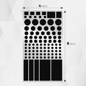 Light Blocking Stickers, Light Dimming LED Filters, (2 Sheets) Dimming Sheets for Blackout Routers, LED Covers Blackout, Dimming 80% ~ 100% of LED Lights (2Sheets = 1 Cut Out + 1 Uncut)