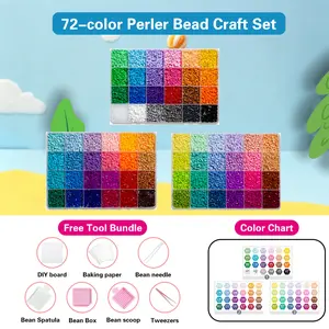 Perler beads set, complete tool and material kit, Perler beads DIY craft high-quality toy