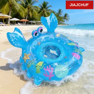 Cute Crab Shape Swim Ring, Inflatable Floater, Choose Between Two Colors, Perfect for Pool Parties and Beach Days