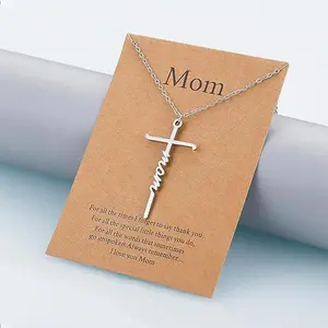 Cross Necklace for Mom, Inspiring Christian Jewelry Gifts for Women, Perfect for Faith-Based Occasions and Devotional Present for Wife Her