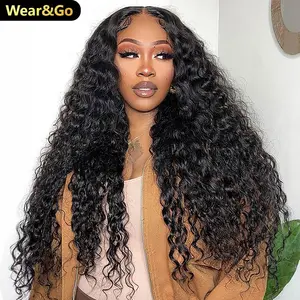 [Alice Live Only] OQ HAIR Water Wave Wear Go Wig Pre-cut 7x5 HD Lace Bleached Tiny Knots Glueless Wig With Pre-plucked Hairline