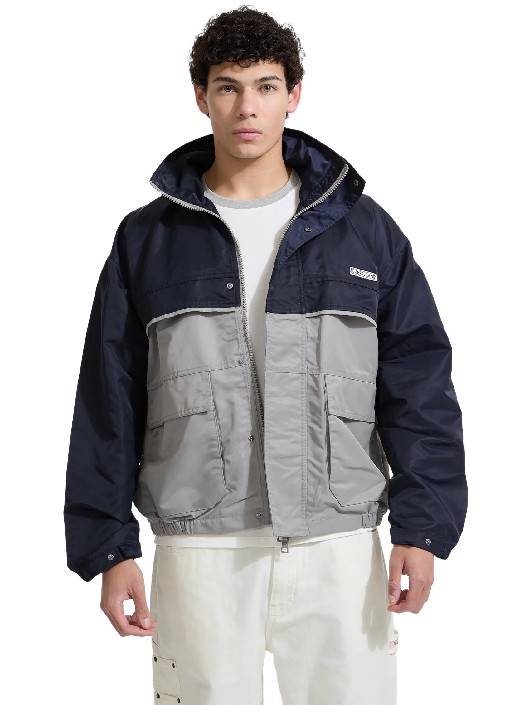GUESS Jeans Male Color-Block Windbreaker