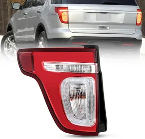 Nilight Taillight Assembly Compatible with 2011 2012 2013 2014 2015 Ford Explorer Rear Lamp Replacement OE Style with LED and halogen bulbs Driver Side Car Accessories Headlight