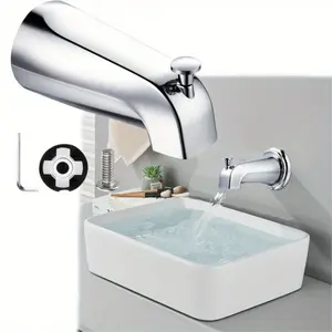 Slip On Diverter Tub Spout Compatible with Kohler GP85556, Bathroom Shower Bathtub Faucet Spout Replacement Fits 1/2'' Copper Water Tube, 5/32'' Hex Wrench Included