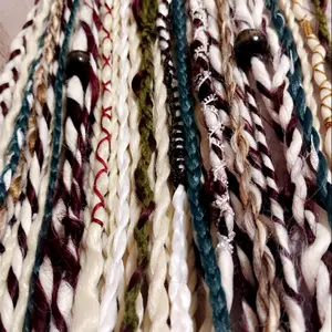 Hetic Fun Dreadlock Extensions - Assorted Colors with Unique Twists and Twine Design