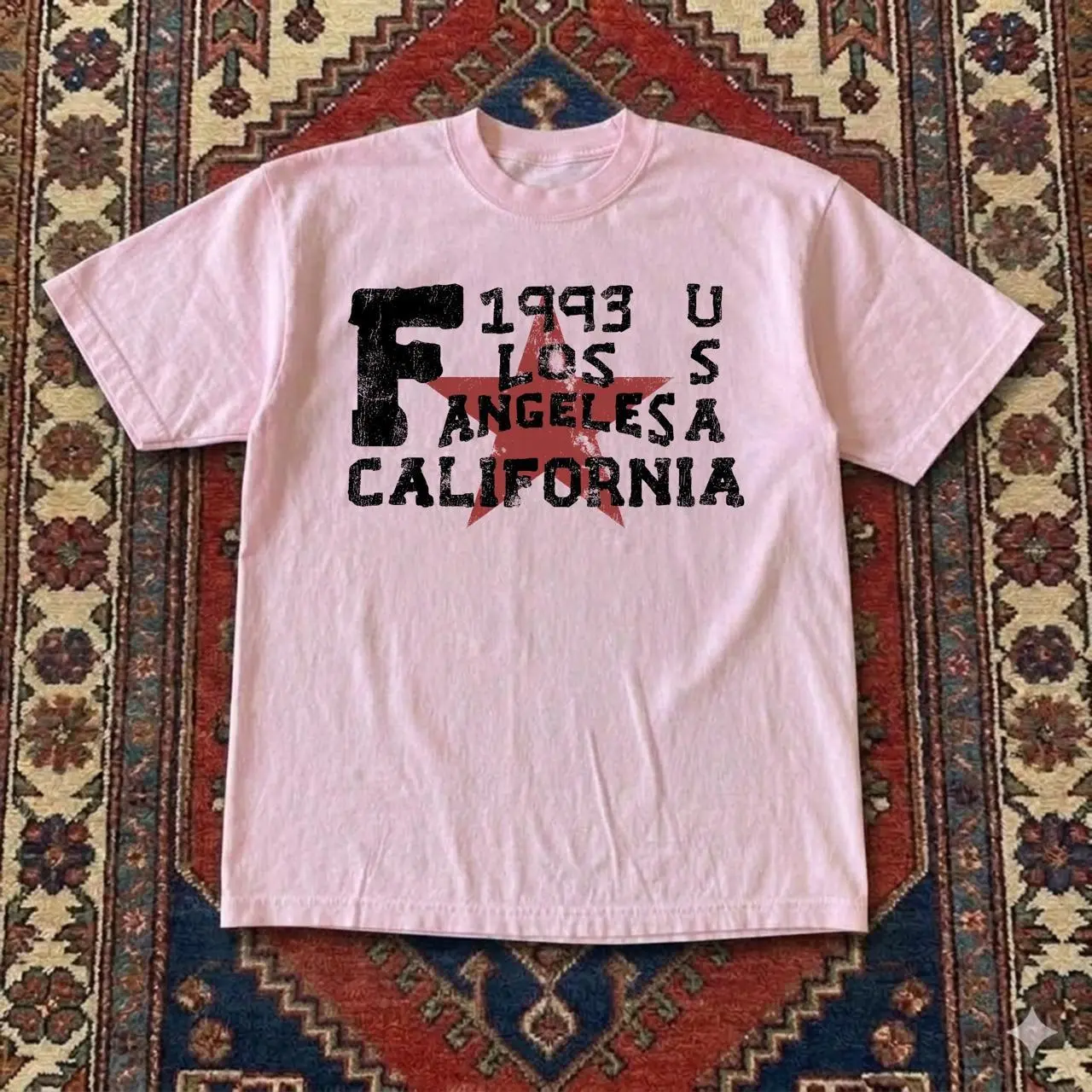 Pink Vintage Style 90s Los Angeles California T-Shirt – Y2K Retro Aesthetic Tee