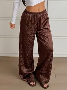 Comfortable Home Wear Leopard Pants, Relaxed Fit Sleepwear for Lazy Days, Cozy Long Pants for Ultimate Relaxation, Perfect for Daily Comfort
