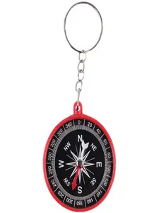 Random Color Boat Steering Compass Keychain, Portable Directional Compass Keyring, Multifunctional Compass Carabiner, Essential Navigation Tool