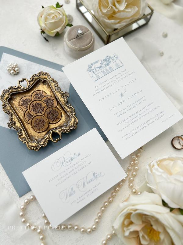 Timeless Wedding Invitations – Personalized Elegant Wedding Cards | Style 555