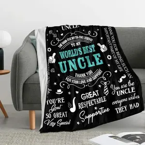 Flannel Uncle Throw Blanket Great Uncle Gifts from Nephew, Christmas Bday Present for Uncle, Soft Durable Skin Friendly LightweightThanksgiving, the beginning of the school season, graduation ceremony, holiday gifts for friends and family tiktokshopspring