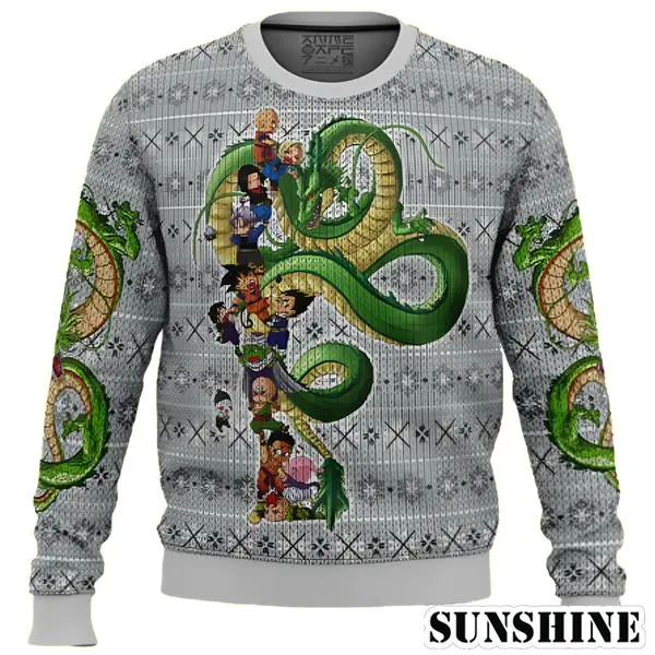Dragonball Z Play with the Dragon Ugly Christmas Sweater Xmas