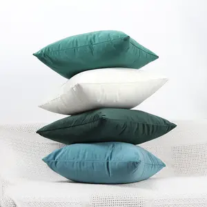 Velvet Solid Color Pillow Cover, Modern Simple Fabric Sofa Cushion Cover Without Insert, Bedside, Bedroom, Living Room Decor