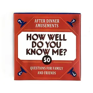 Mini Game Card - How Well Do You Know Me, Game Board Game Card, Travel Card, Party Entertainment, Fun Interactive Games